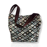 Bolso hobo- rombos y vino